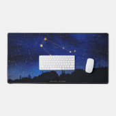 星夜の木と双子座の星座 デスクマット (キーボード&マウス)
