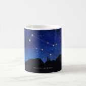 星夜の木 ゴールド ジェミニ 星座 コーヒーマグカップ (中央)