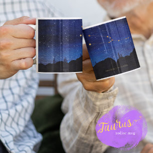 星夜の木 ゴールド 牡牛座 星座 コーヒーマグカップ