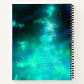 星夜 ミッドナイト エメラルドグリーン 天の川 ノートブック (裏面)