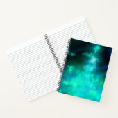 星夜 ミッドナイト エメラルドグリーン 天の川 ノートブック (内部)
