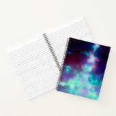 星夜 空 夜空 紫 緑 銀河 ノートブック (内部)