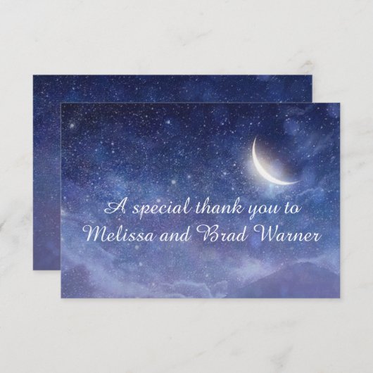 星大将カードの下の結婚 サンキューカード (正面/裏面)