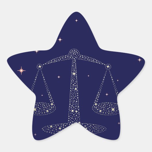 星天秤座 星シール (正面)