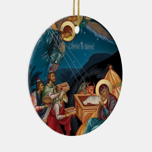 星学者のクリスマスのオーナメントの崇敬 セラミックオーナメント (右)