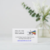 星学者のロゴ、証明された星学者Councelo… -カスタマイズ 名刺 (スタンド正面)