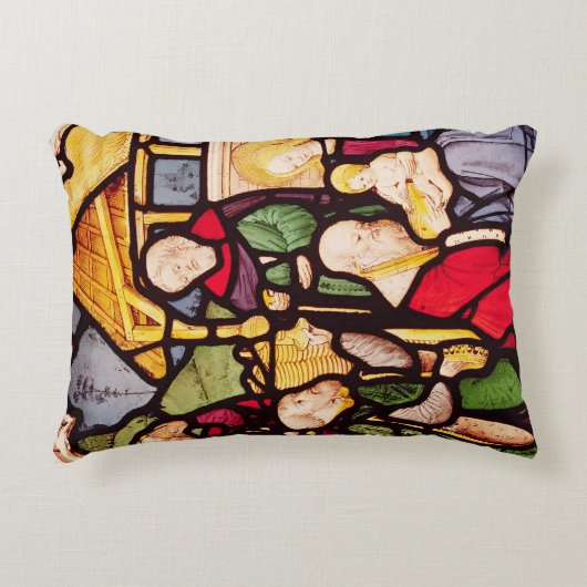 星学者の崇敬を描写する窓 アクセントクッション (正面)