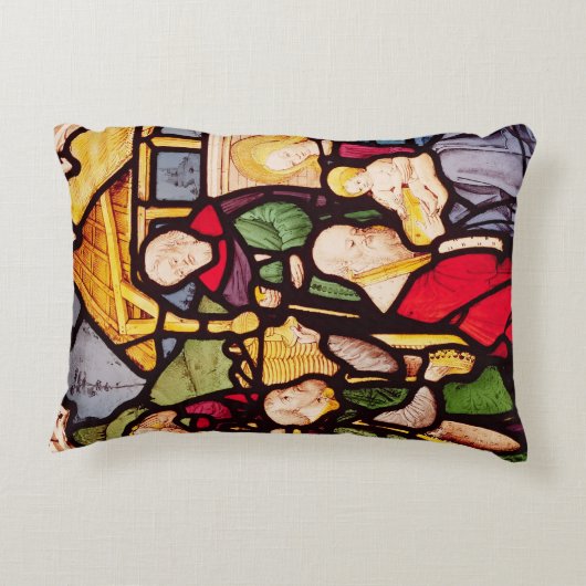 星学者の崇敬を描写する窓 アクセントクッション (裏面)