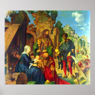 星学者の崇敬-アルブレヒトDurer - c1504 ポスター