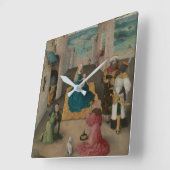 星学者の崇敬 スクエア壁時計 (傾斜)