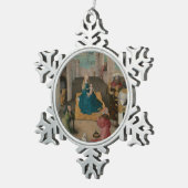 星学者の崇敬 スノーフレークピューターオーナメント (右)