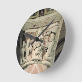 星学者の崇敬、柱頭(石) ラウンド壁時計 (傾斜)