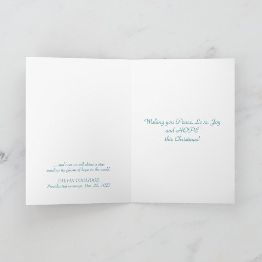 星学者の希望のクリスマスカード シーズンカード (内部)