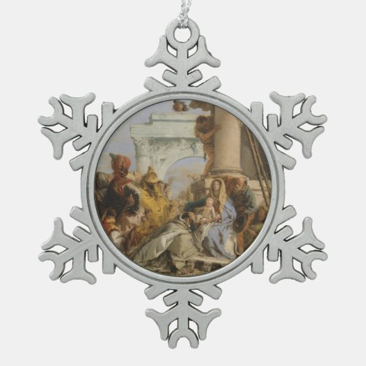 星学者 スノーフレークピューターオーナメント (正面)