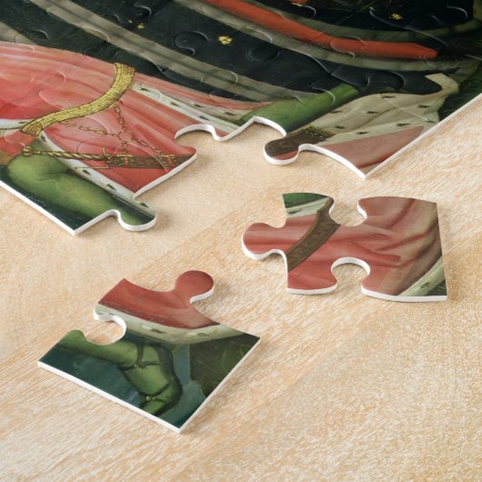 星学者(パネルの油)の崇敬 ジグソーパズル (側面)