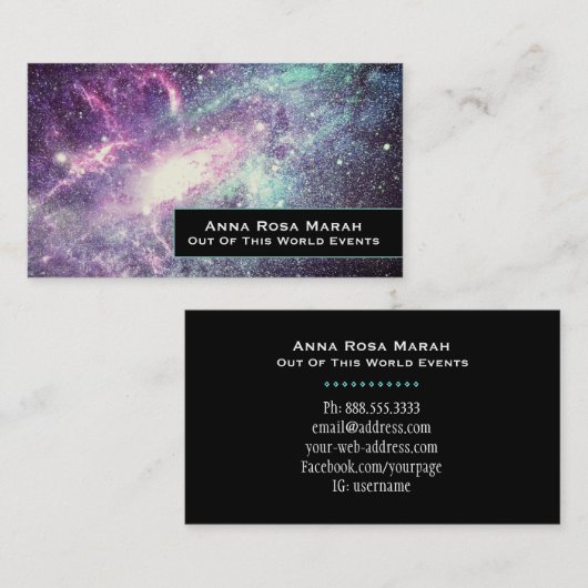 *~*星宇宙星雲銀河系宇宙 名刺 (正面/裏面)