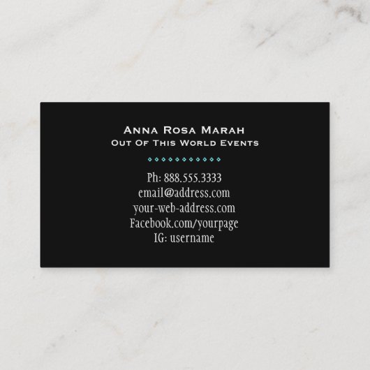 *~*星宇宙星雲銀河系宇宙 名刺 (裏面)