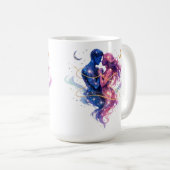 星屑と運命の宇宙的な抱擁 コーヒーマグカップ (正面右)