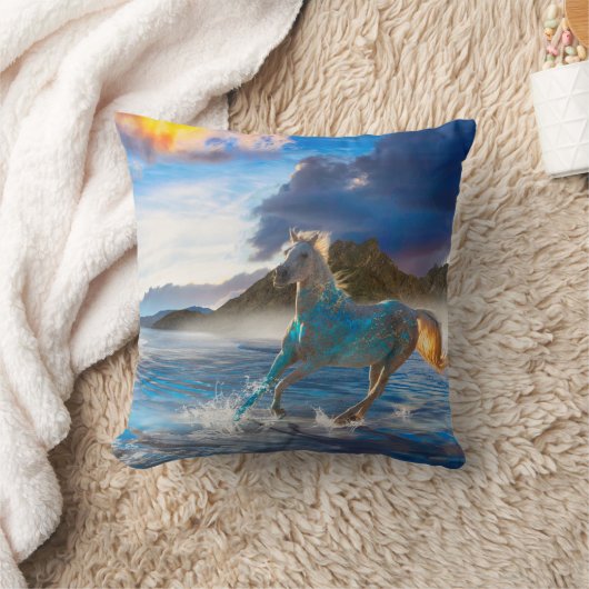 星島のアラビア馬#2 クッション (ブランケット)