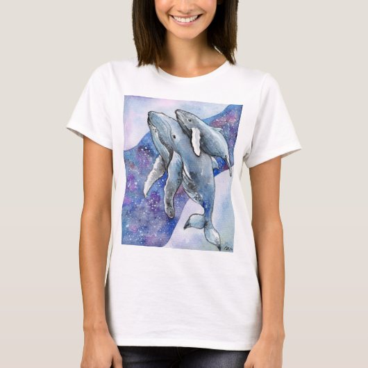 星川のクジラ Tシャツ (正面)