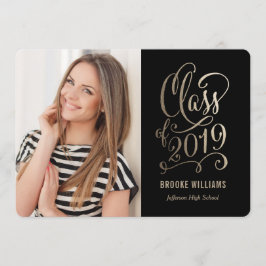 星年の編集可能なカラーの卒業 招待状