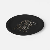 星年の編集可能なカラー卒業プレート ペーパープレート (アングル)