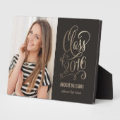 星年編集可能カラー卒業プラーク フォトプラーク (側面)