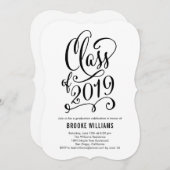 星年編集可能カラー卒業招待状 招待状 (正面/裏面)