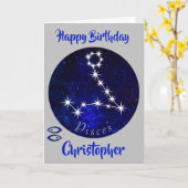 星座うお座のホロスコープカード カード (黄色い花)