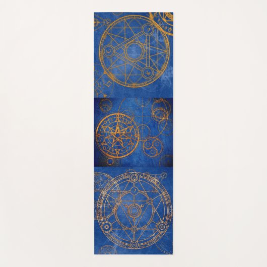 星座とのヨガのテーマの神聖な幾何学 ヨガマット (正面)