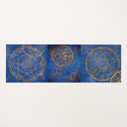 星座とのヨガのテーマの神聖な幾何学 ヨガマット (正面(横))