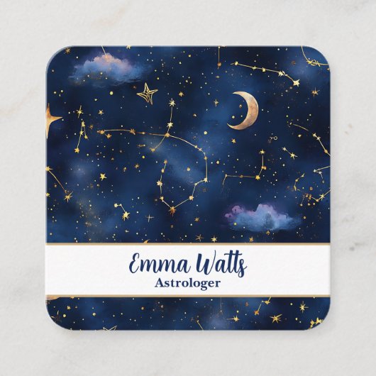 星座と星 スクエア名刺 (正面)