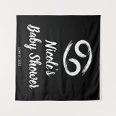 星座のがん ザ・パーティー・バックドロップ（6月7月 占星術） タペストリー (正面(横))