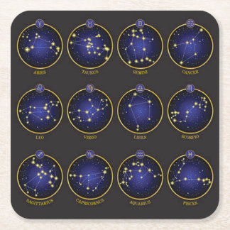 星座のコースター スクエアペーパーコースター