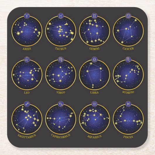 星座のコースター スクエアペーパーコースター (正面)