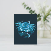 星座のシンボル - 蟹座のマーク ポストカード (スタンド正面)