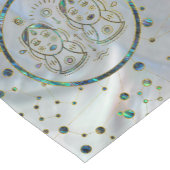 星座のジェミニ(占星術の)十二宮図の金ゴールドのアワビ ショートテーブルランナー (コーナー)