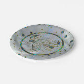 星座のトーラスの(占星術の)十二宮図の金ゴールドのアワビ ペーパープレート (アングル)