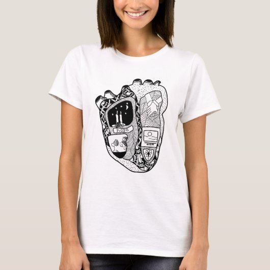 星座のハート Tシャツ (正面)