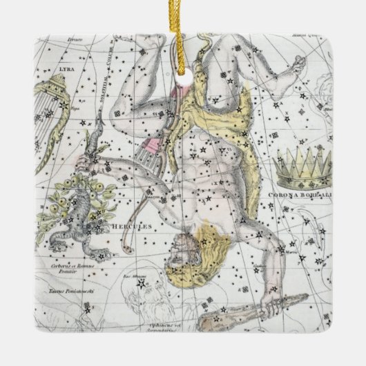 星座のプレートVIIIの地図 セラミックオーナメント (正面)