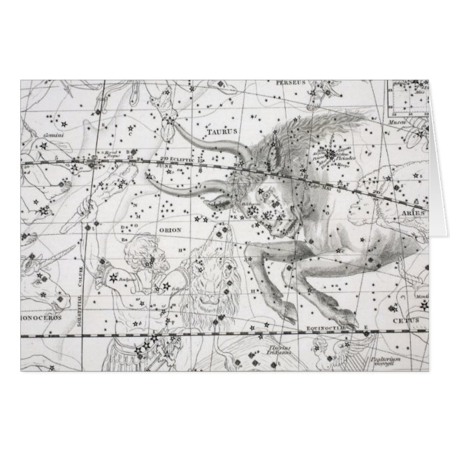 星座のプレートXIVの地図 (正面横)