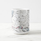 星座のプレートXXIIの地図 コーヒーマグカップ (中央)