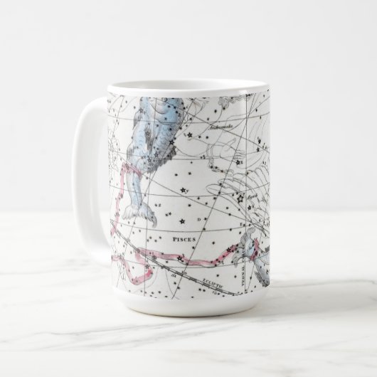 星座のプレートXXIIの地図 コーヒーマグカップ (正面左)