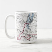星座のプレートXXIIの地図 コーヒーマグカップ (左)