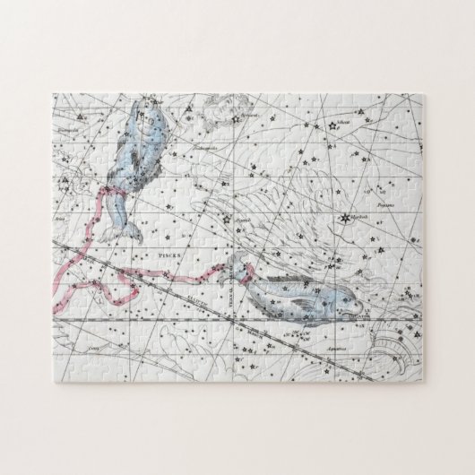 星座のプレートXXIIの地図 ジグソーパズル (横)
