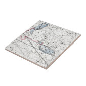 星座のプレートXXIIの地図 タイル (側面)