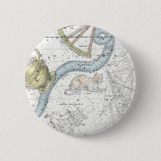 星座のプレートXXVIの地図 缶バッジ (正面)