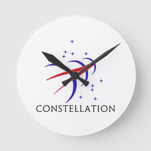 星座のロゴ ラウンド壁時計 (正面)