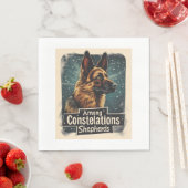 星座の中のドイツの羊飼い スタンダードランチョンナプキン (インサイチュ)