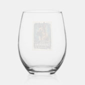 星座の中のドイツの羊飼い ステムなしワイングラス (裏面)